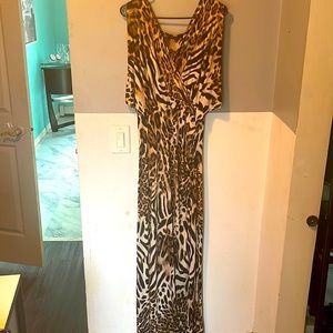 Fashion to figure cheetah print long dress size 1X